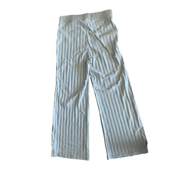 NWT Jonathan Simkhai Womens Blue Celia Everyday Rib Cropped Wide Leg Pant Large - Picture 3 of 7